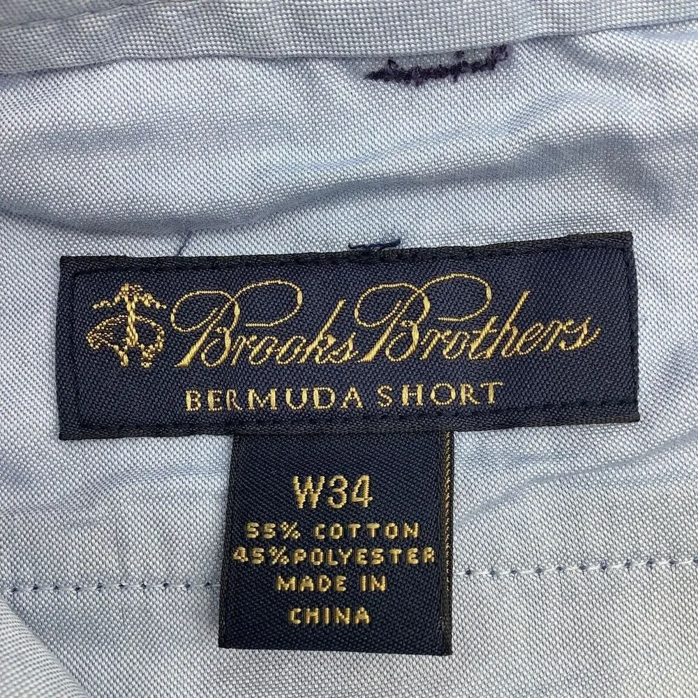 Brooks Brothers Mens Reyn Spooner Bermuda Shorts Blue‎ Size 34